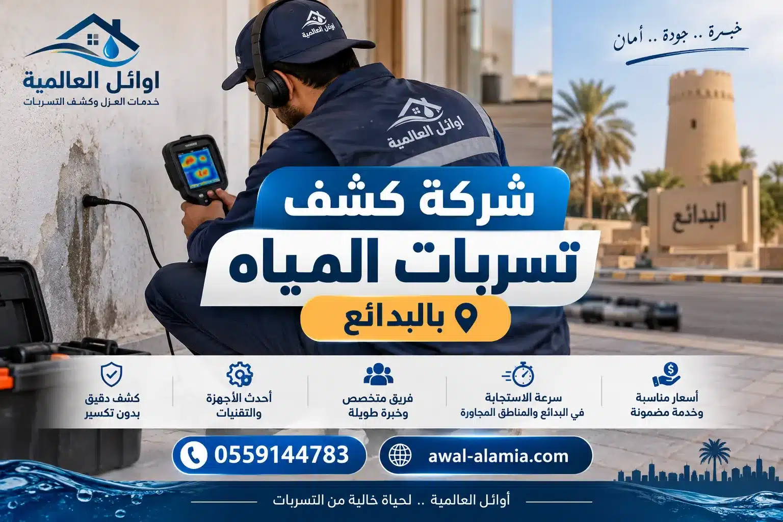 شركة كشف تسربات بالبدائع