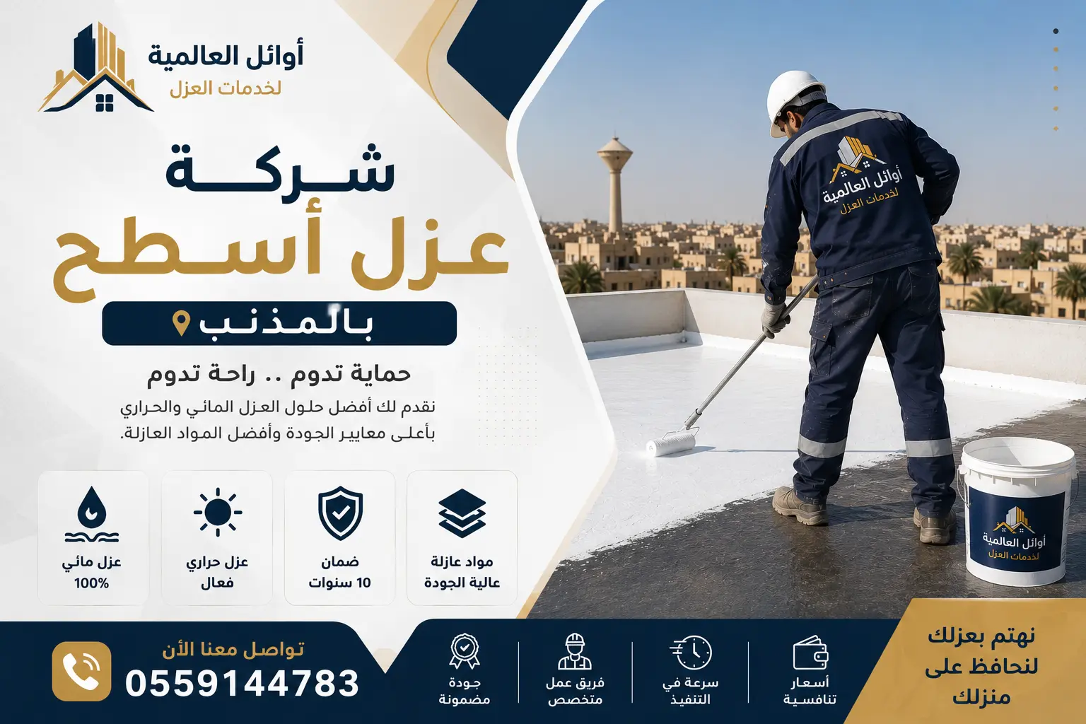 شركة عزل اسطح بالمذنب