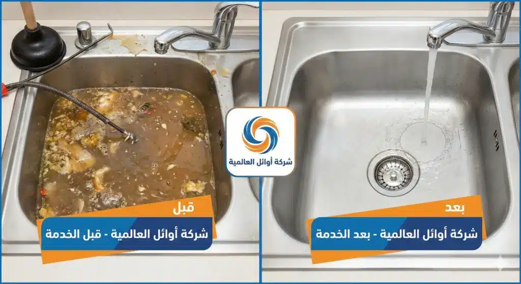 قبل و بعد خدمه تسليك المجارى