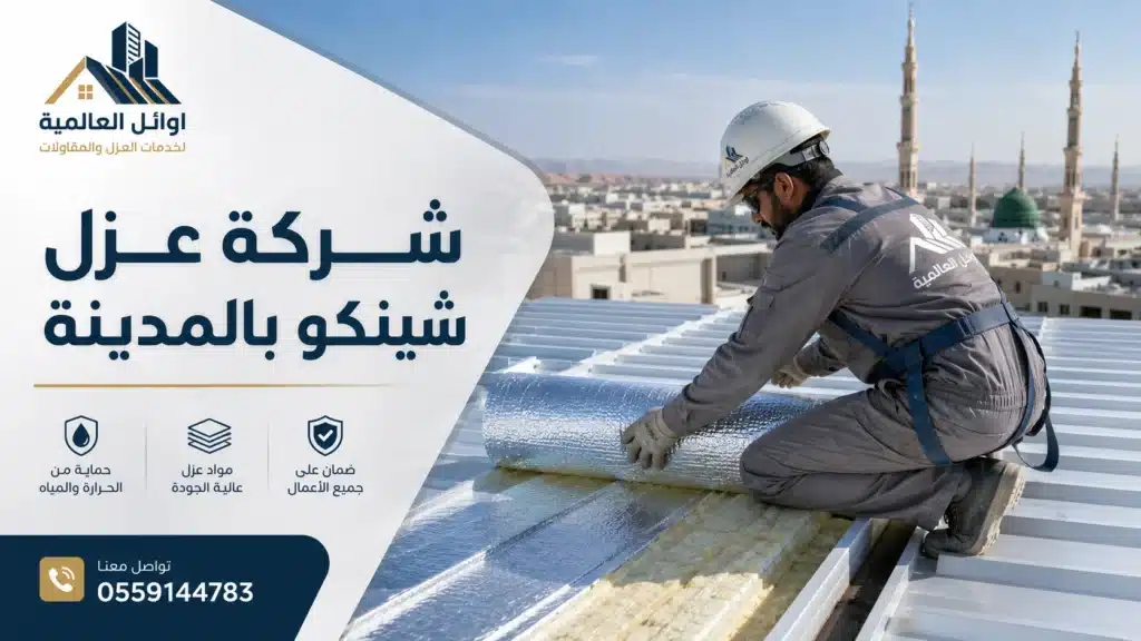 شركة عزل شينكو بالمدينة المنورة تنفذ عزل فوم لسقف معدني